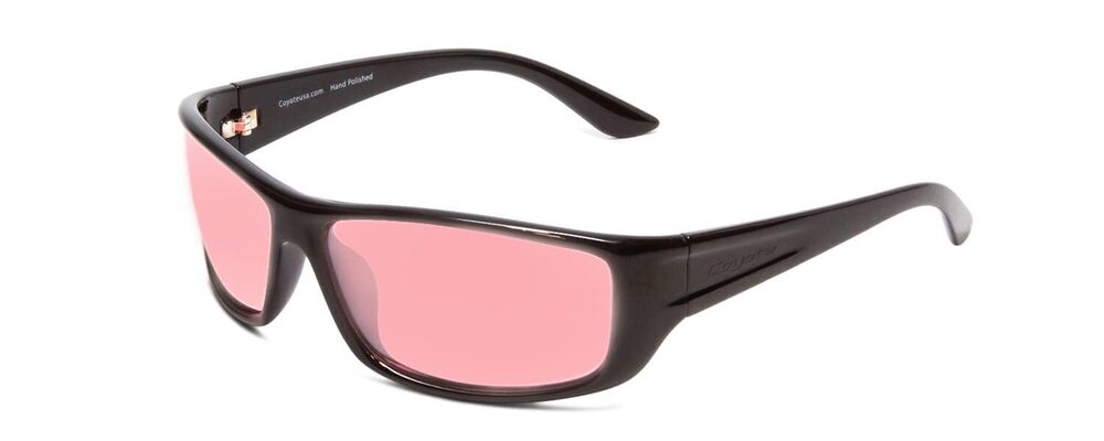 8129 P-59 Unisex Designer Polarized Sunglasses Black Rose & Silver Mirror